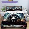 3Pcs Scream Killer Card Bedding Set Soft Fabric Duvet Cover Pillowcases Home Christmas Xmas Halloween Gift 1 Duvet Cover 2 Pillowcase G137
