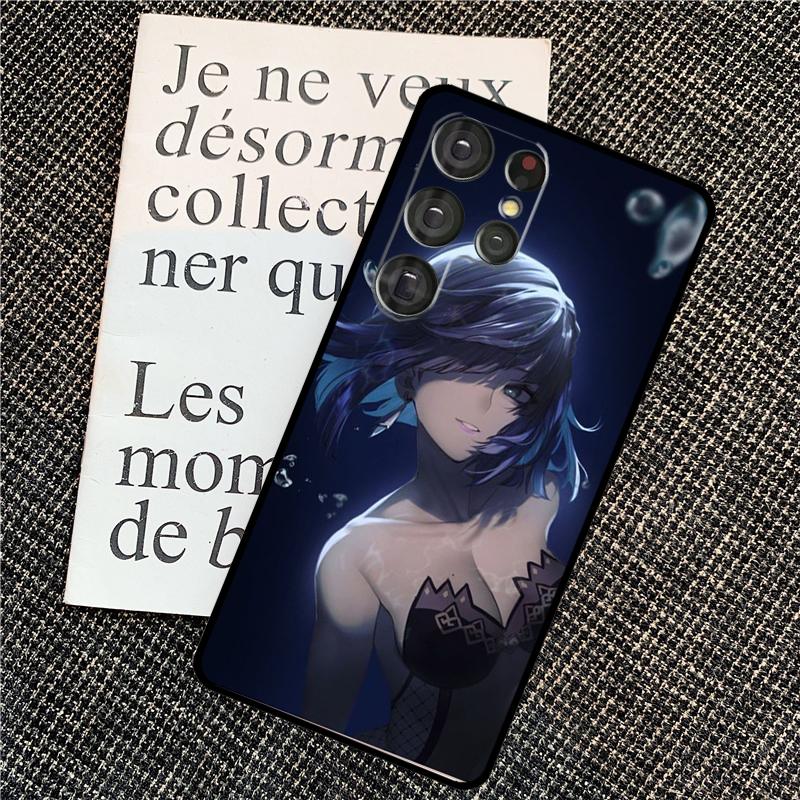 Чехол Genshin Impact с Yelan для Samsung Galaxy S21 S22 S23 S24 Ultra Note 20 Note 10 S8 S9 S10 Plus S20 FE