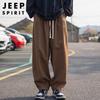 JEEP SPIRIT Men's Loose Wide-Leg Cargo Pants