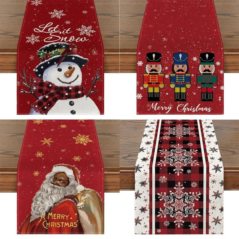 Merry Christmas Xmas Tablecloth Printed Table Cover New Year Table Flag Home Party Decor