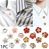 1 шт. Ювелирные изделия Жемчуг Пятилепестковый цветок Форма Подарочные аксессуары Изысканная накладка на пуговицу Свадебные запонки Элегантные 32/29x17 мм