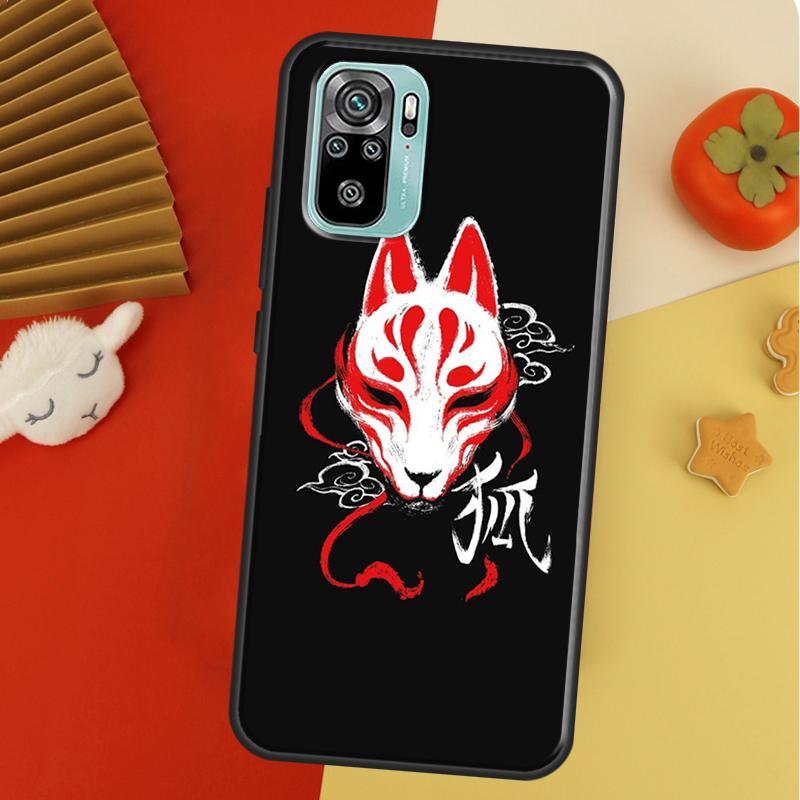 Арт Лиса Кицунэ Чехол для Xiaomi Redmi Note 10 Pro Чехол-обложка для Redmi Note 11 Pro 10A 10C 9 8T 9S 10S 9T 9A 9C Чехол
