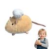 12CM Kawaii Cartoon Simulation Anime Flower Branch Mouse Stuffed Animal Plush Toy Children's Hamster Handmade Doll Festival Gift