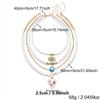 4pcs Lucky Blue Evil Eye Pendant Necklaces Set for Women Bohemian Colorful Heart Multilayer Beaded Necklaces Stacked Jewelry
