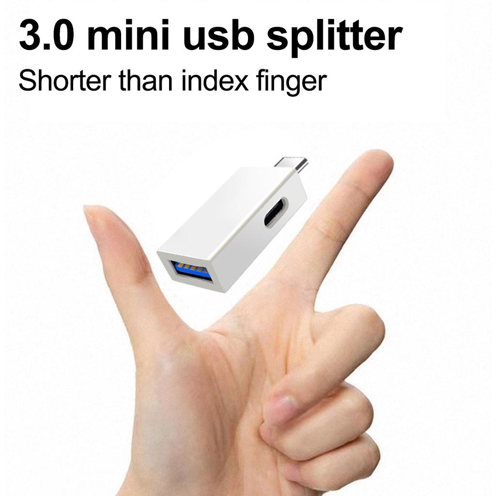 FONKEN Многофункциональный адаптер OTG 2 в 1 с USB-C на USB3.0/USB2.0, зарядный преобразователь типа C для Huawei Samsung