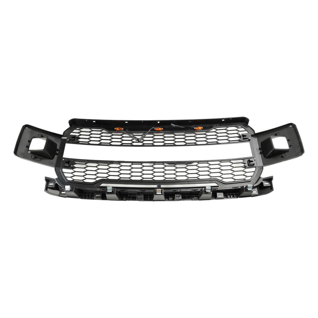 Front Bumper Grill Grille W/ LED Fit Ford F150 2018-2020 Super Duty