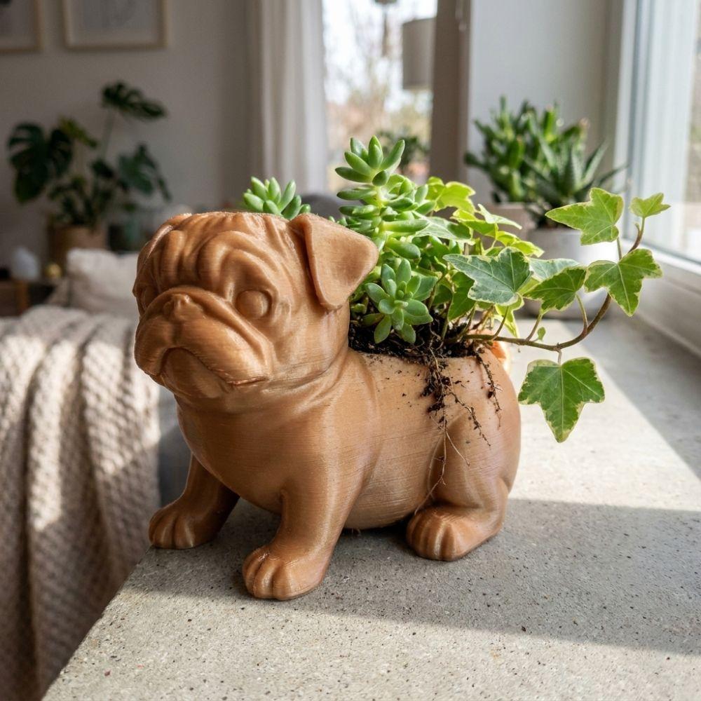 Funny Animal Shaped Pot Plastic Dog Succulent Planter Modern Storage Flower Pot  Garden Decoration