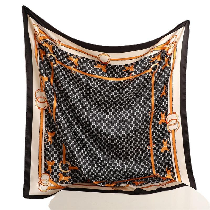 90 * 90 см новый шелковый шарф женский весенне-летний декоративный шарф солнцезащитный дорожный платок осенне-зимний шарф тонкий выпуск