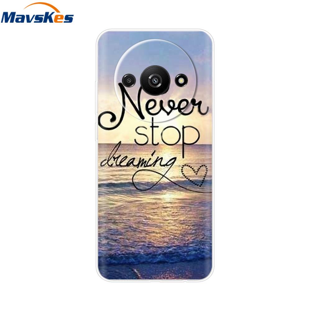 For Xiaomi Redmi A3 2024 Case Transparent Cute Soft Silicone TPU Coque Funda For RedmiA3 A 3 4G Phone Cover Clear Capa 6.71''
