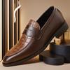 Spring and Autumn Men's Shoes Dress Casual Shoes Men's British Foot Set Large Size Leather Shoes Men's