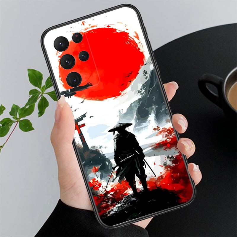 Японский самурайский меч Чехол для телефона в стиле аниме для Samsung A17 A55 A16 A56 A35 A15 A53 A54 A33 A34 A25 A05S A52 A52S A07 A26 A06