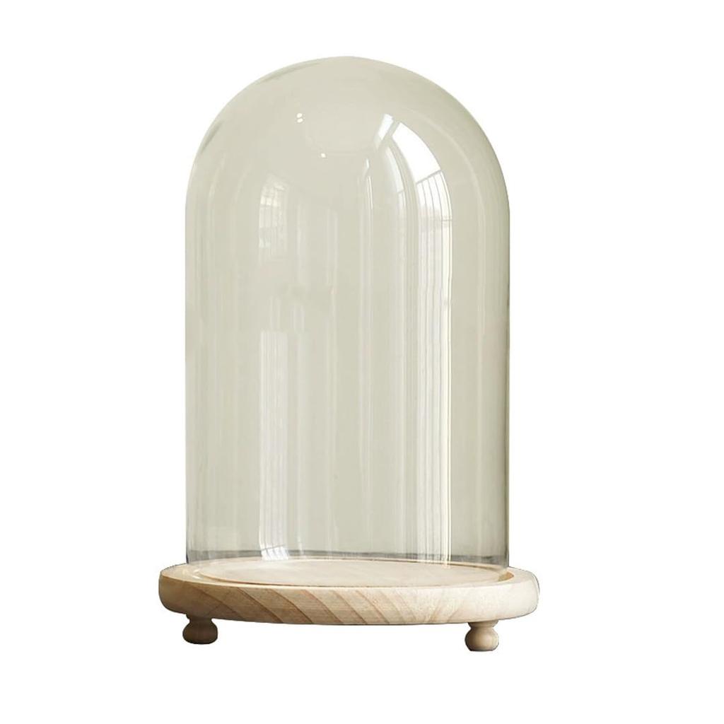 TOMMYFIELD Glass Dome, Cake Dome, Preserved Flower Case, Clear Dome, Decoration (Glass Dome)