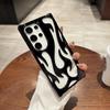 Чехол с 3D-рисунком пламени с покрытием для Samsung S25 S24 Plus S22 S23 Ultra A16 A06 A55 A15 A54 A14 Модный полый противоударный чехол