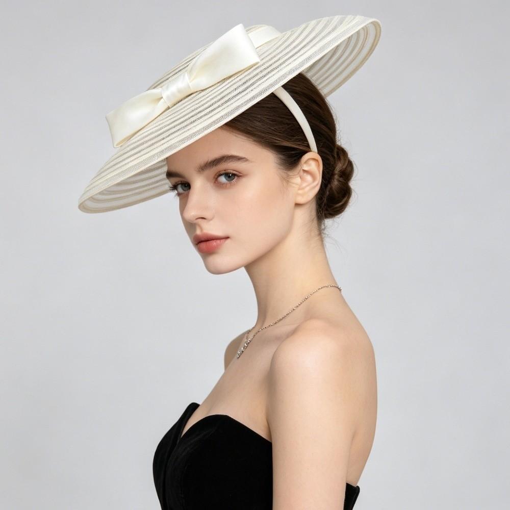 Elegant Wide Brim Fascinator Sun Protection Mesh Fascinator Fashion Kentucky Hat Women’s