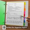 Binder Dividers with Tabs, 8 Tab Sturdy Plastic Dividers for 3 Ring Binder, Colorful Dividers for 3 Ring Binder Page Protectors, 3 Ring Binder