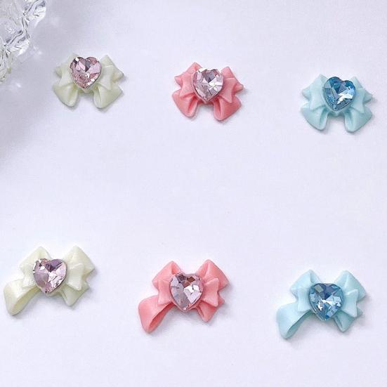 10 шт., подвески для ногтей с бантом, сердце дракона, смола, 3D, экологически чистые аксессуары для дизайна ногтей для красивых и очаровательных ногтей