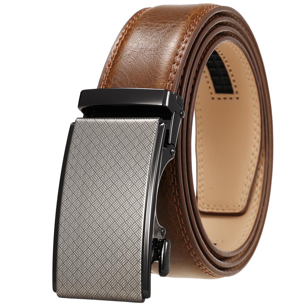 Модный ремень с автоматической пряжкой, мужской ремень из коровьей кожи, ремень из сплава Ly36-24872-1