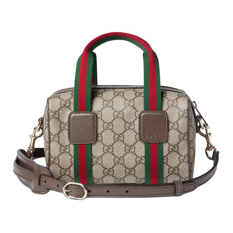 Gucci Мини-сумка-тоут из канвы с монограммой GG Унисекс сумки Бежевый 859975-FACHL-8844