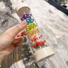 Деревянная дождевая палка Музыкальная игрушка Дождевая палка Радужные песочные часы Трубка для звука дождя Игрушка Ручная тряска Звук дождя Дети Дождь Дождегенератор