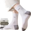 MiiOW 5 Pairs Men's Pure Cotton Jacquard Mid-Calf Socks Ins Trendy Colorblock Long Socks Sports Sweat-Absorbing Breathable Odor-Resistant