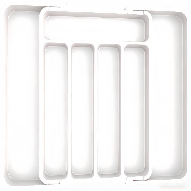 Expandable Adjustable Kitchen Utensil Drawer Organizer BPA Free Plastic Cutlery Holder for Spoons Forks Daily Tableware Storage