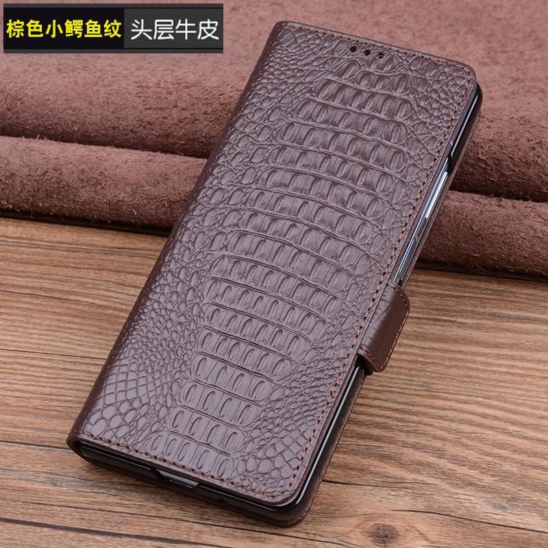 Wobiloo Luxury Genuine Leather Wallet Cover Business Phone Case For Honor Magic V2 Vs2 Cases Credit Card Money Slot Holste Cover