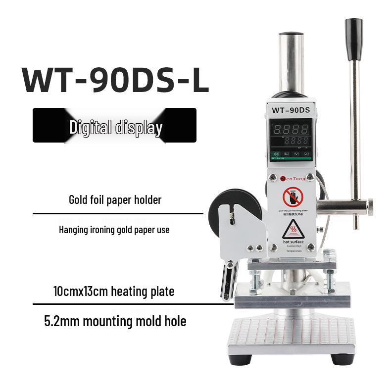 Компактный ручной станок для горячего тиснения фольгой и эмбоссирования кожи и бумаги