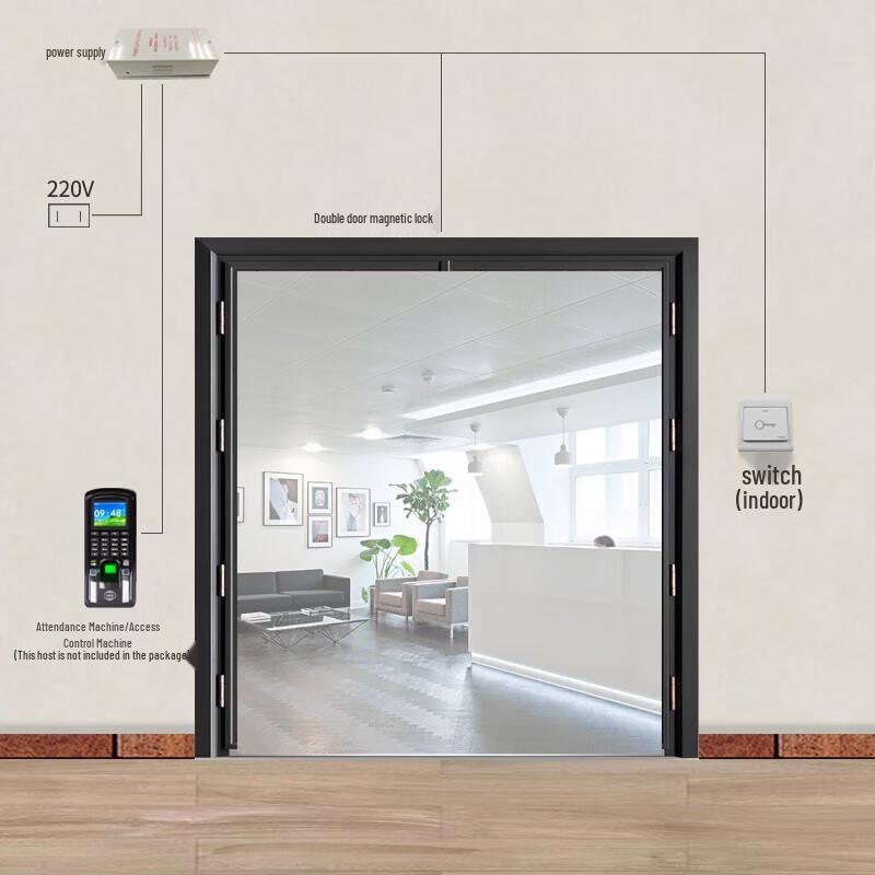 Realand S03TC 12V Double Door Electromagnetic Lock Access Control System