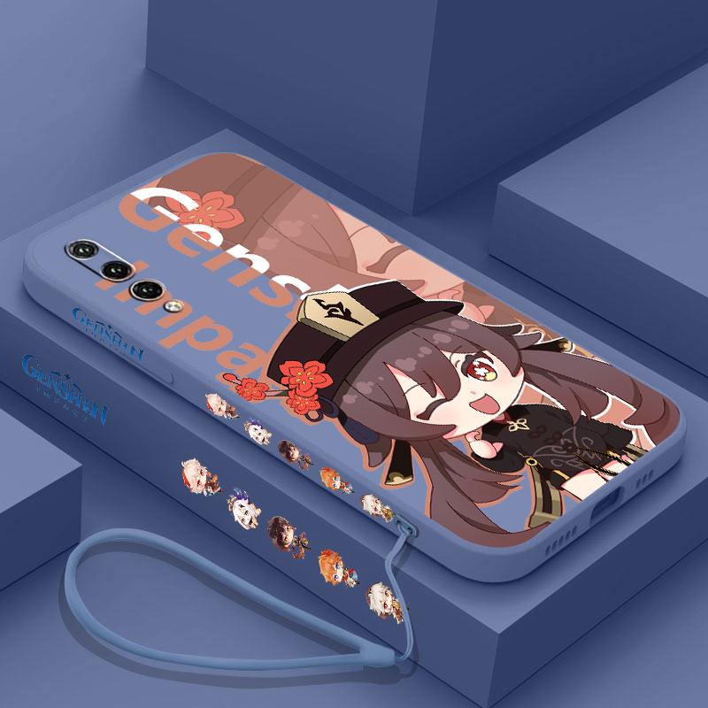 Genshin Impact Nahida HUTAO For Huawei Y9S Y9A Y9 Y6 Nova Y70 9 8 P50 P40 P30 P20 Pro Lite E 5G Liquid Left Rope Phone Case