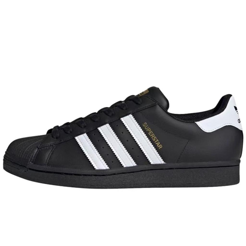 adidas Оригиналы SUPERSTAR Легкие и дышащие Низкие кеды для скейтборда Женские Черно-серебристые EF5398(Команда975-)