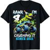 4th Birthday Monster Truck Dinosaur Party Boys Rawr I'm 4 T-Shirt