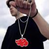 Red Cloud Pendant Necklace for Women Naruto's Anime Accessories Itachi Titanium Jewelry Cartoon Men's Neck Chains Gifts