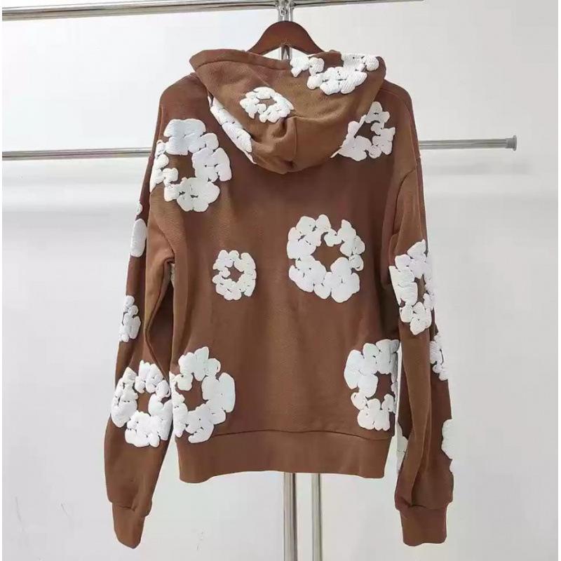 Худи из плотного хлопкового футера 450 г с цветочным принтом - DENIM TEARS.