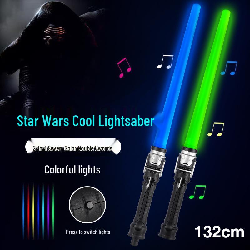 Men's & Children's Telescopic Seven-Color Laser Sword - Flashing Light for Street Vending & Night Markets