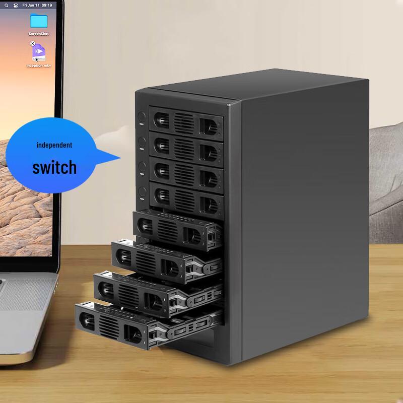 Hoodblue DS8032 8-дисковый RAID-корпус USB3.2 Прямое подключение к хранилищу