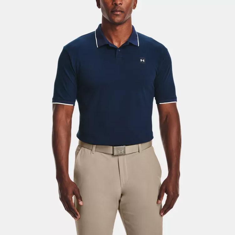 Under Armour Ace Golf Solid рубашка поло с коротким рукавом мужская верхняя часть синяя 1341967-409