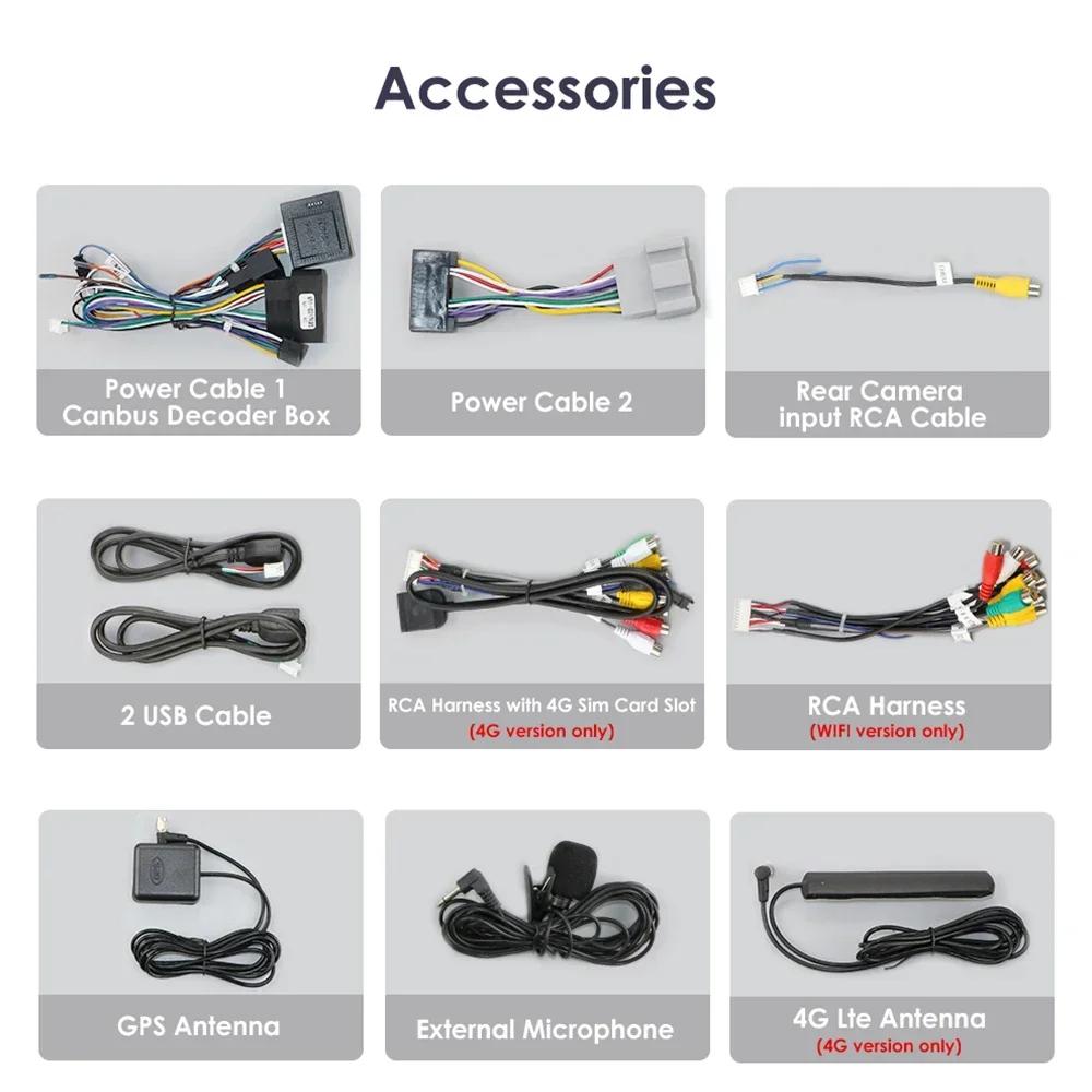 OSSURET 2din Android Автомагнитола для Ford Fiesta 2009 - 2017 Автомобильный Радио Мультимедиа Видео Плеер GPS Навигация Головное Устройство Carplay 4G WIFI Интеллектуальный Видеорегистратор