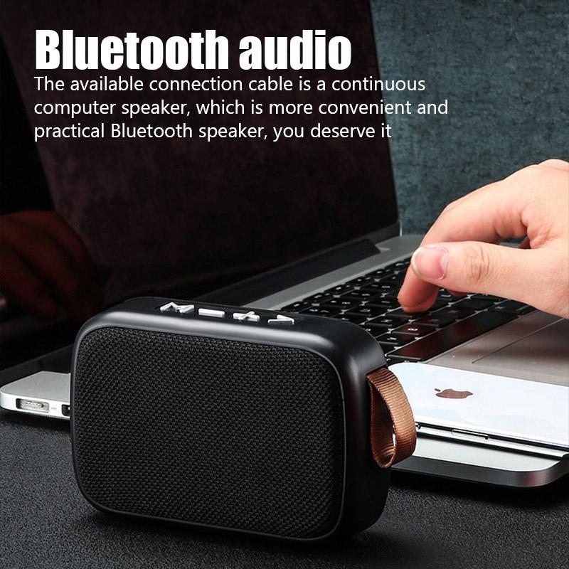 1PCS Wireless Bluetooth Outdoor Speakers, Portable Mini Subwoofer, Plug-in, Small Speakers, Mini Audio for Home Desktop