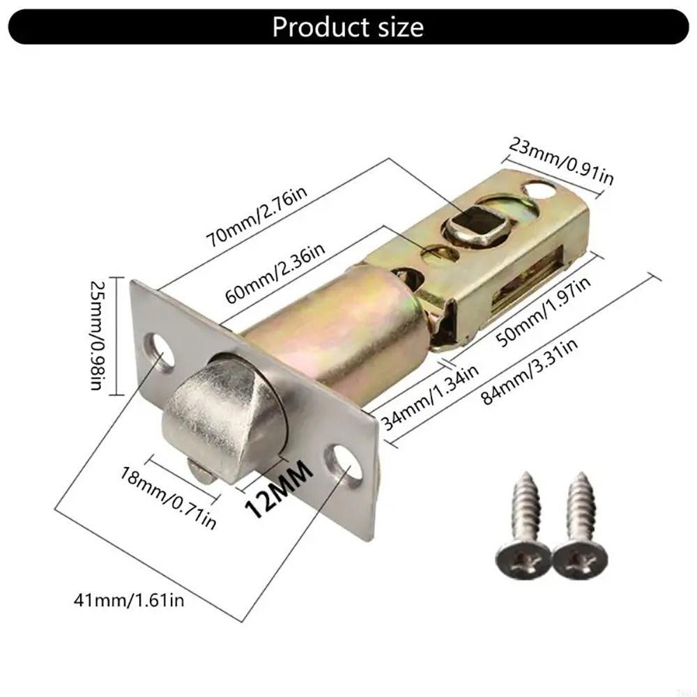 1Pcs Stainless Steel Door Lock Latch Lockbody Internal Bolt Catch New Lock Tongue Core Hardware
