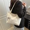 Large Capacity Butterfly New Trendy Solid Color Personalized Rivets Casual Feeling Underarm Tote Bag Women