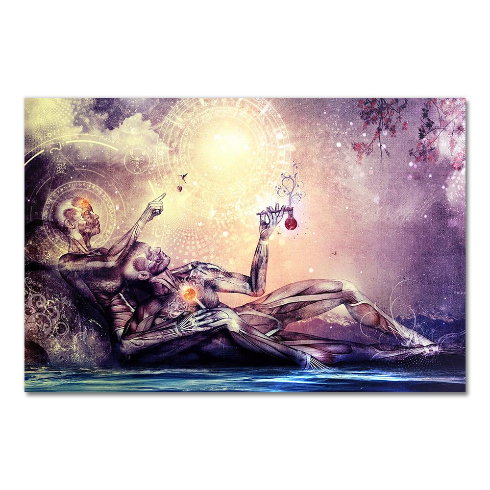 Alex Grey Psychedelic Trippy Tree Life Modular Pictures Modern Home Decoration Wall Art Canvas Prints Painting Bedroom Poster
