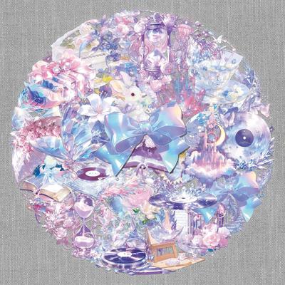 50 листов прозрачных девичьих принцессных фиолетовых хрустальных водонепроницаемых декоративных наклеек