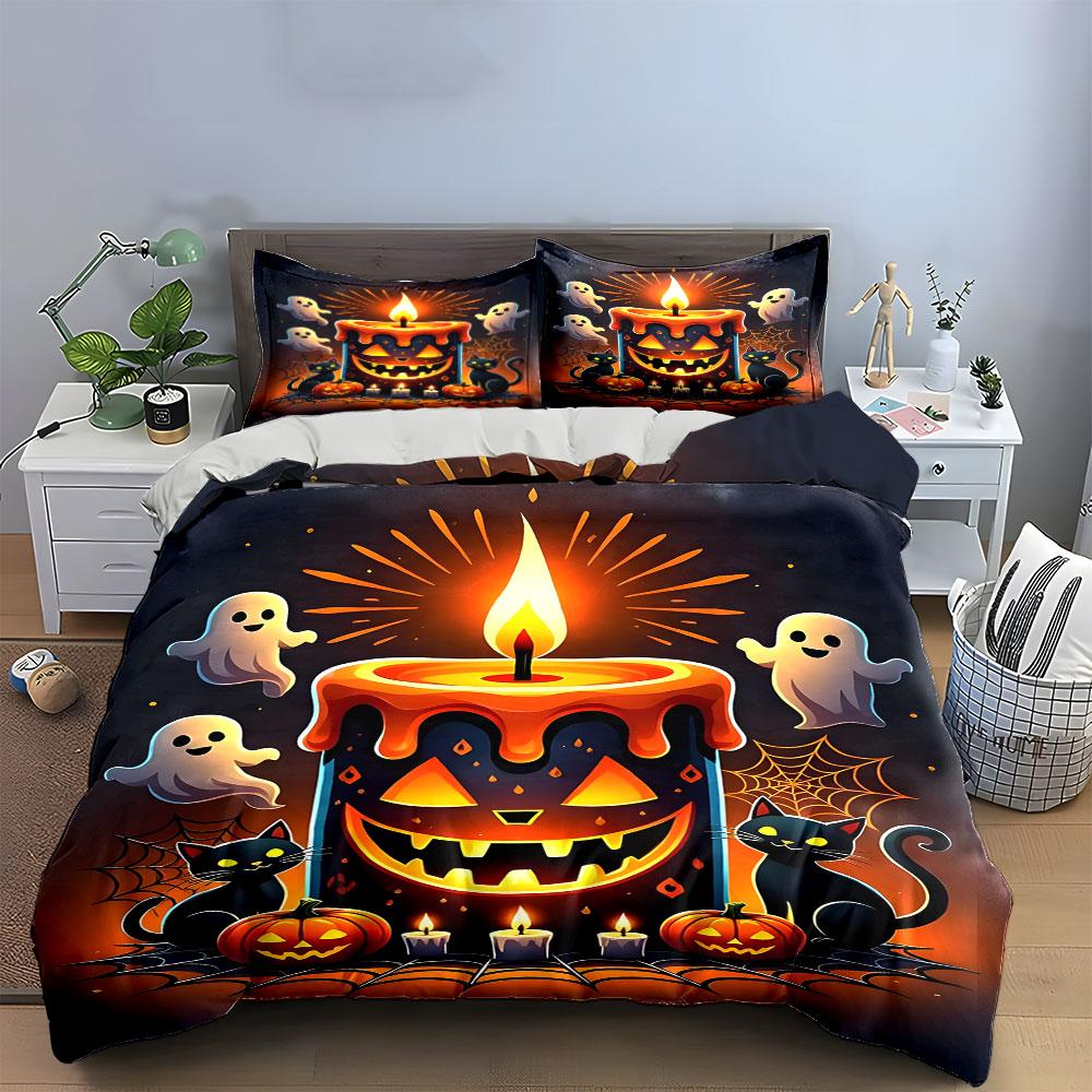 Glowing haunted charm Bedding sets Duvet cover sets Duvet covers Pillowcases(1*Duvet Cover 2*Pillowcases without duvet insert)