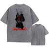 Washed Tshirts YK Summer Unisex Women Anime Bleach Print Tshirt Casual Cotoon Punk Gothic Vintage Hip Hop Top Tee