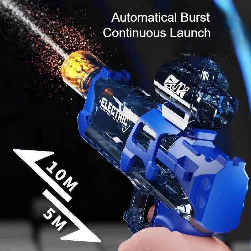 Electric Water Gun Cool Light Full Automatic Water Spray Pistol Summer Outdoor Sports Toy Pool Water Gun Children Gifts