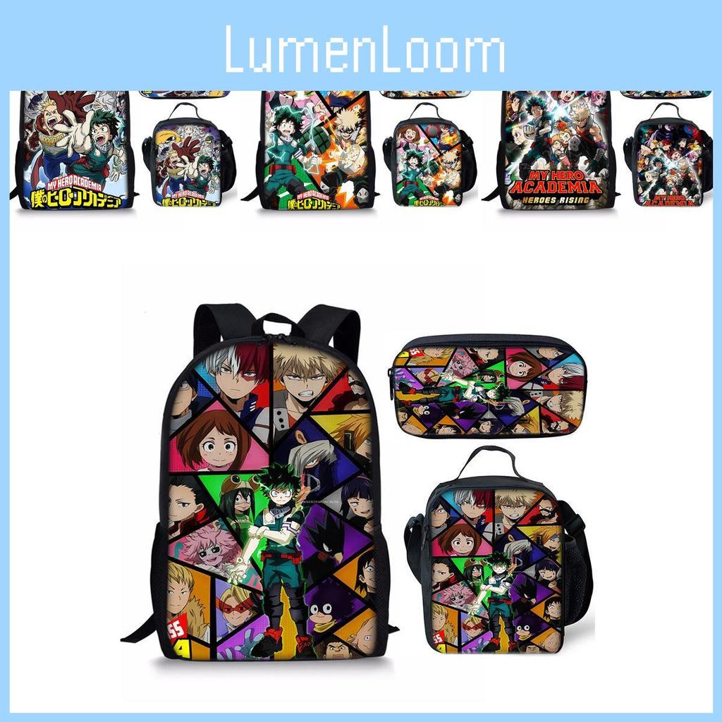 My Hero Academia Student Pack With Polyester Lining And Anime Cartoon Design For Teens
