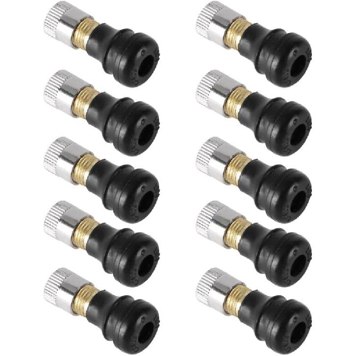 10 Pcs Tubeless Tire Valve Stems Vacuum Valve for Xiaomi Scooter M365 Pro Motorcycle Electric Scooter Straight Rubber Less 9mm Diameter