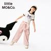 Маленькая MO&Co. Детская антибактериальная футболка с коротким рукавом Kuromi IP