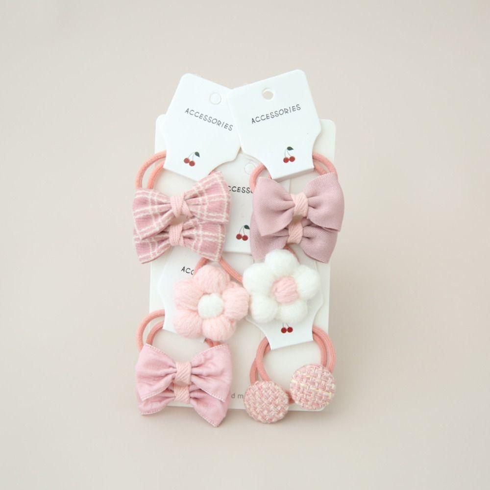 10Pcs Cute Elastic Rubber Band Kids Girls Hair Rope Luxury Hair Ties Bowknot