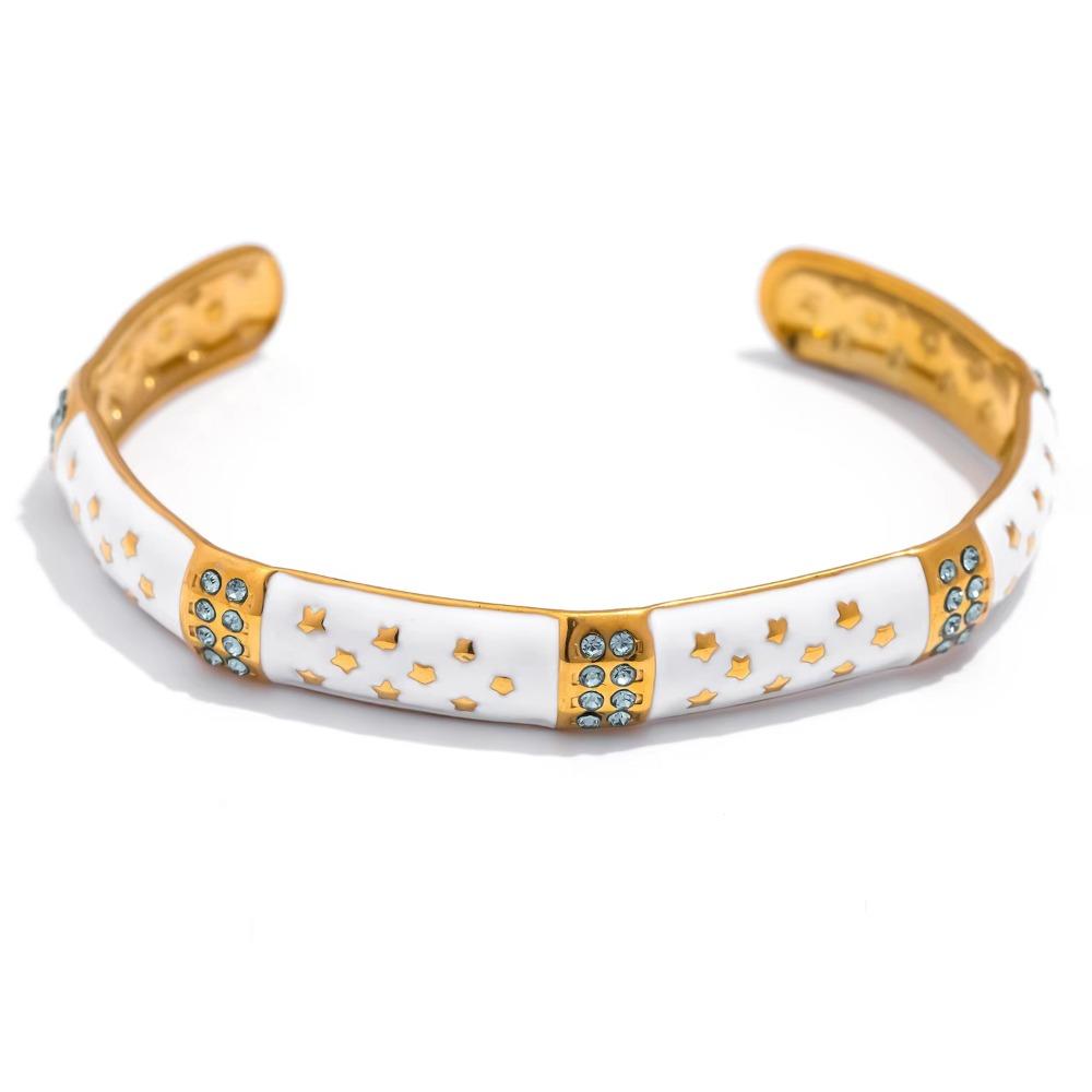 Pink Green Rhinestone Women's Bangle Devil's Eye Demon's Eye Bracelets Cuff Bracelet Girls Gift